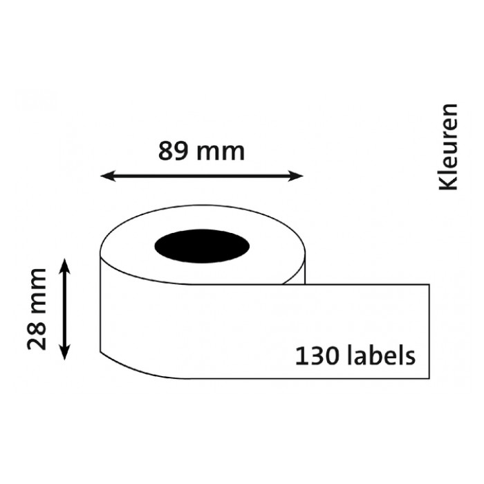 Etiket Dymo labelwriter 99011 28mmx89mm adresdoos à 4 rol à 130 stuks