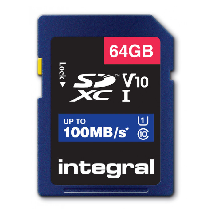 Geheugenkaart Integral SDXC V10 64GB