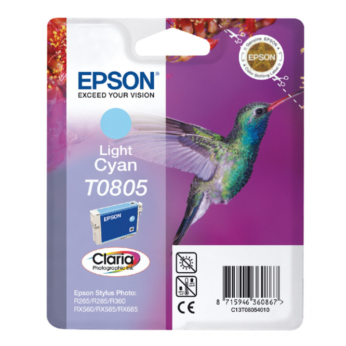 Inktcartridge Epson T0805 lichtblauw