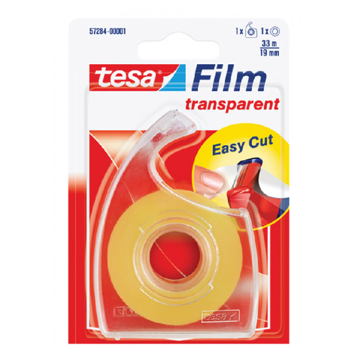 Plakband  tesafilm® 33mx19mm transparant + dispenser