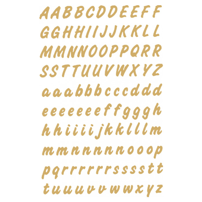 Etiket HERMA 4152 8mm letters A-Z goud op transparant 238stuks