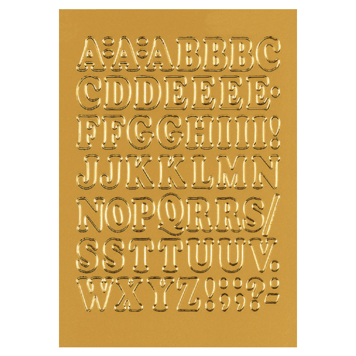 Etiket HERMA 4183 12mm letters A-Z goudfolie 50stuks