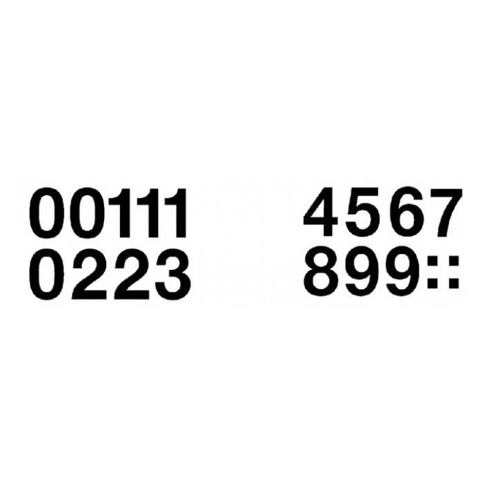 Etiket HERMA 4189 33mm getallen 0-9 zwart 16stuks