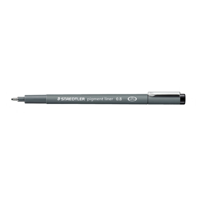 Fineliner Staedtler Pigment 308 zwart 0.8mm