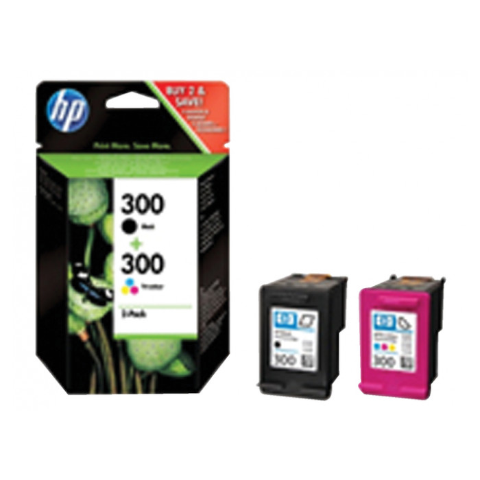 Inktcartridge HP CN637EE 300 zwart + kleur