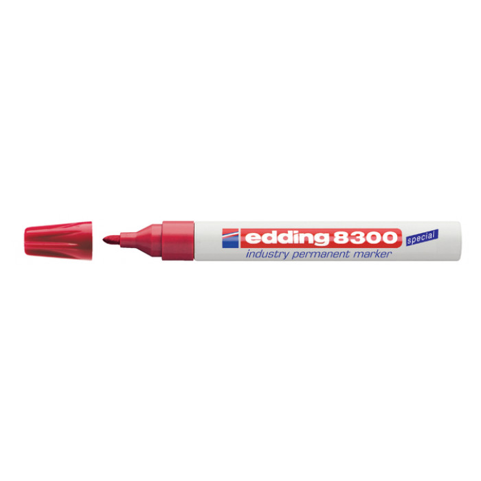 Viltstift edding 8300 industrie rond 1.5-3mm rood