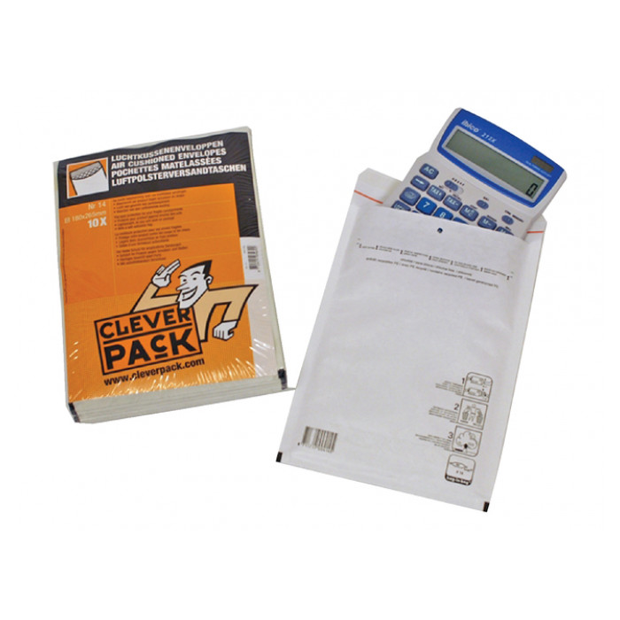 Envelop CleverPack luchtkussen nr12 140x225mm wit pak à 10 stuks