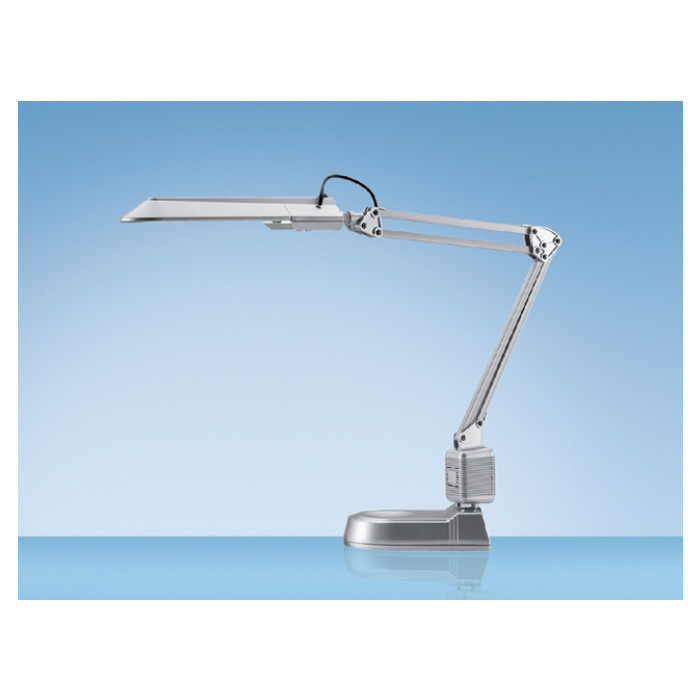 Bureaulamp Hansa met spaarlamp Ecostar zilver