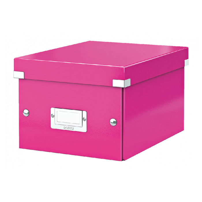 Opbergbox Leitz WOW Click & Store 200x148x250mm roze