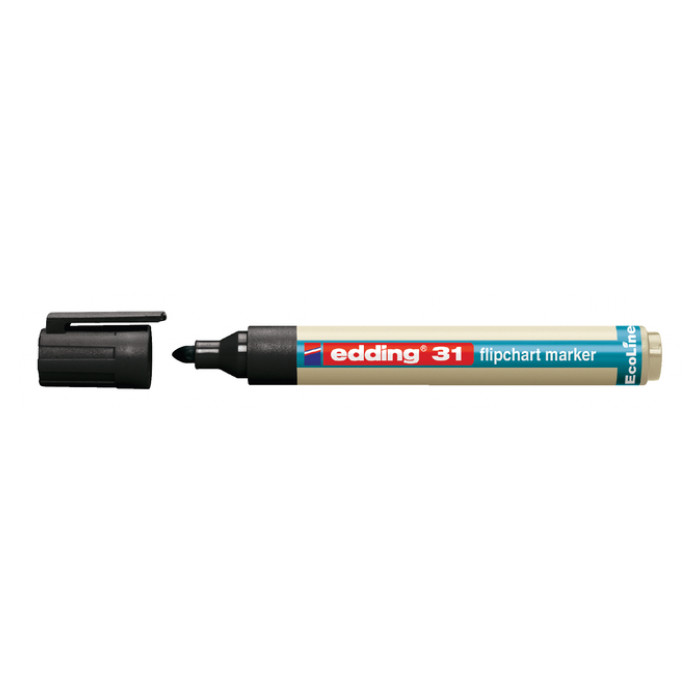 Viltstift edding 31 Ecoline voor flipover rond 1.5-3mm zwart