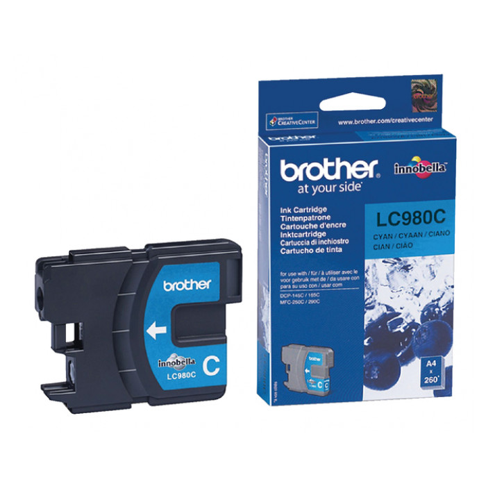 Inktcartridge Brother LC-980C blauw