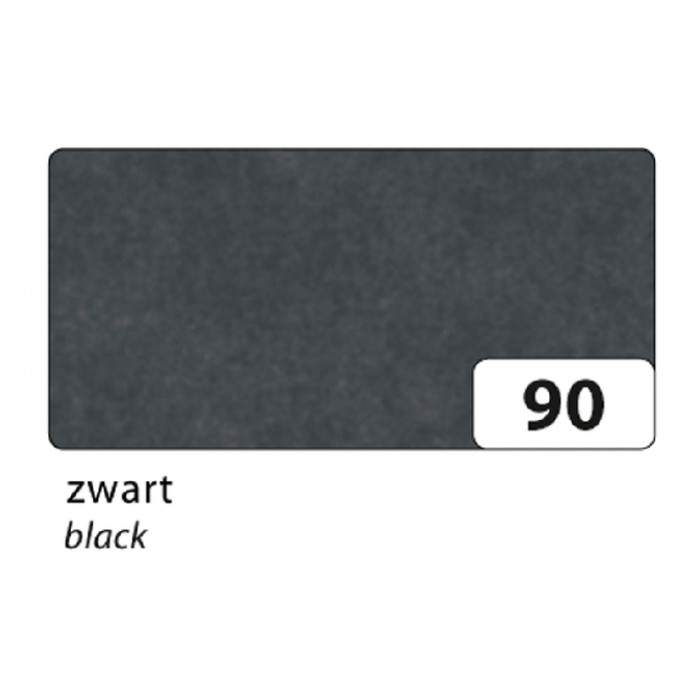 Zijdevloeipapier Folia 50x70cm 20g nr90 zwart set à 5vel