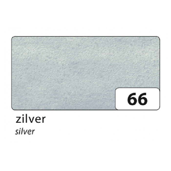 Zijdevloeipapier Folia 50x70cm 20g nr66 zilver set à 5vel