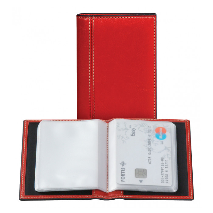 Creditkaart etui Palermo 40stuks rood