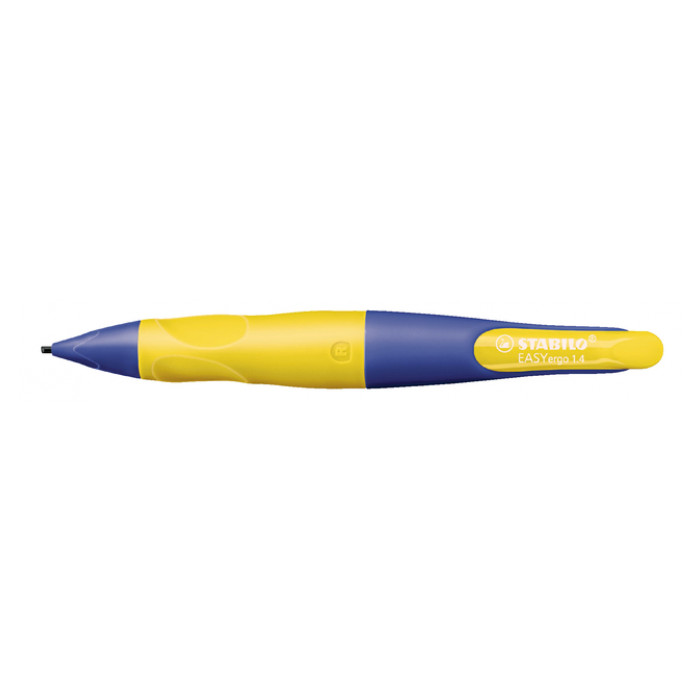 Vulpotlood STABILO Easyergo 1.4mm HB rechtshandig paars/neon geel blister à 1 stuk