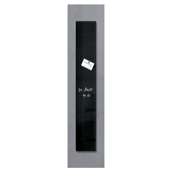 Glasbord Sigel magnetisch 120x780x15mm zwart
