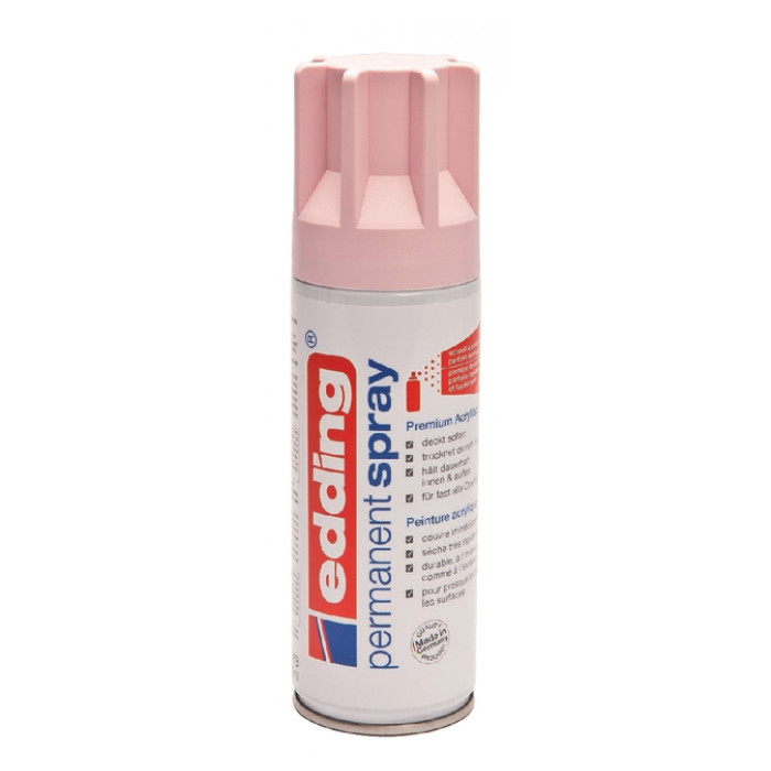 Verfspuitbus edding 5200 permanent spray mat pastelroze