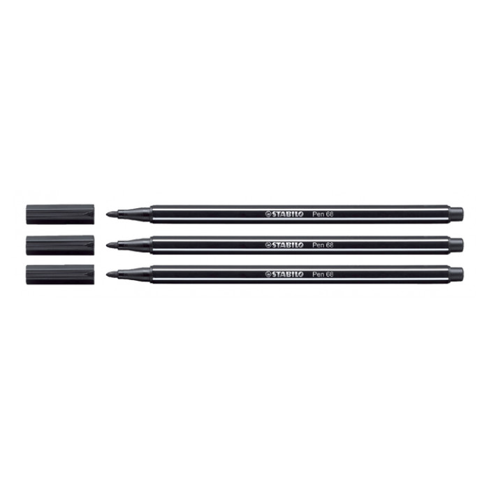 Viltstift STABILO Pen 68/46 medium zwart