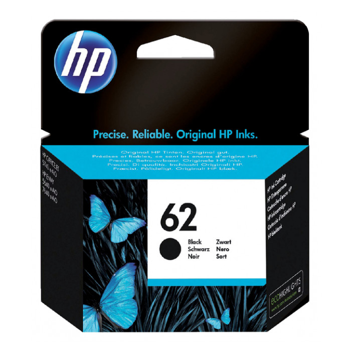 Inktcartridge HP C2P04AE 62 zwart