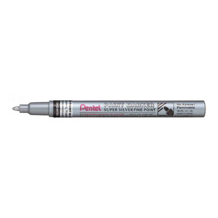 viltstift Pentel MSP10 rond 1.5mm zilver