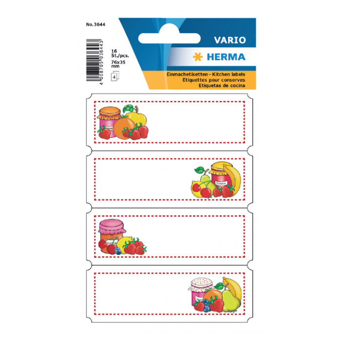 Etiket HERMA 3644 keuken vrucht assortiment