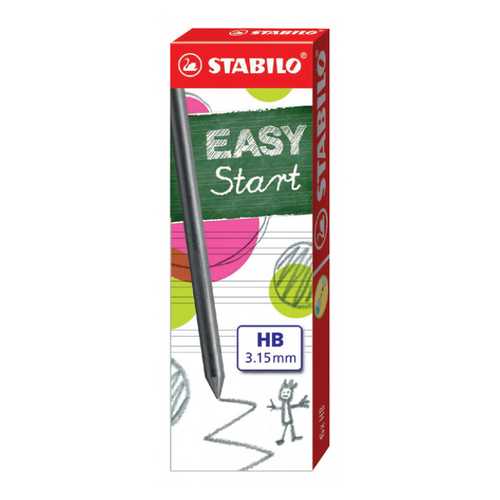 Potloodstift STABILO Easyergo 7890/6 HB 3.15mm doos à 6 stuks