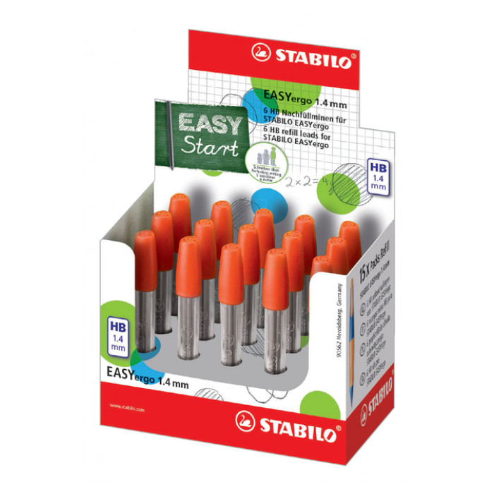 Potloodstift STABILO Easyergo 7880/6 HB1.4mm koker à 6 stuks