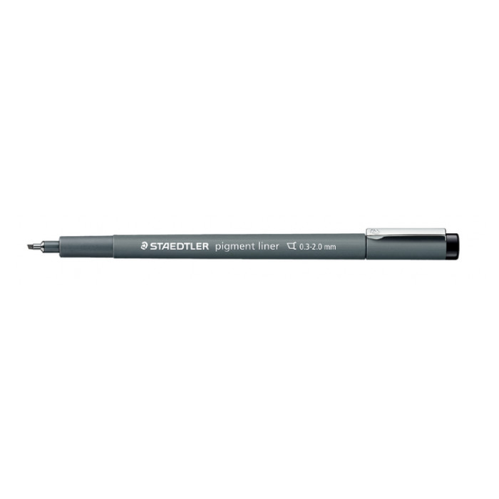 Fineliner Staedtler Pigment 308 zwart 0.3-2.0mm