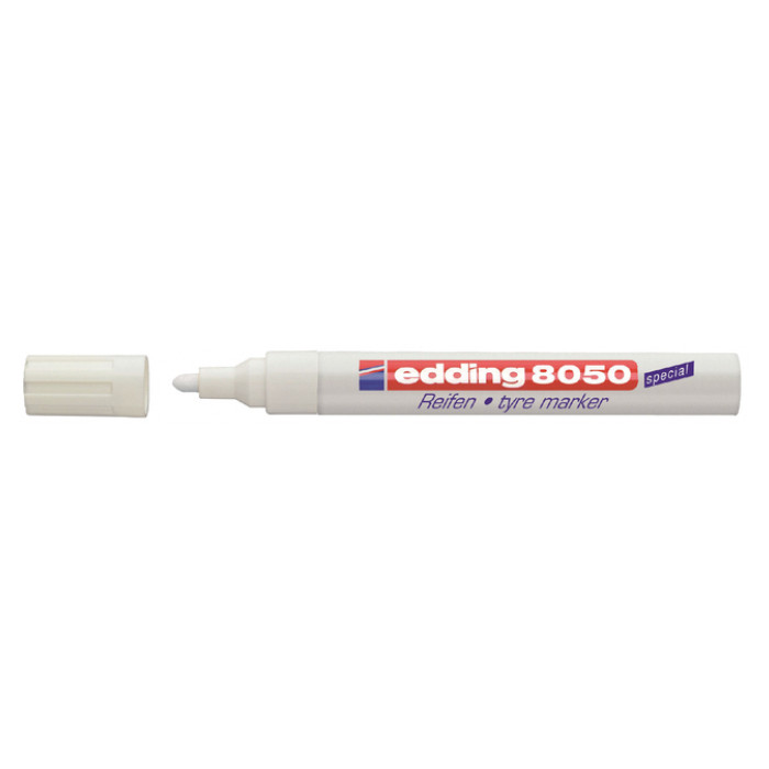 Viltstift edding 8050 banden rond 2-4mm wit