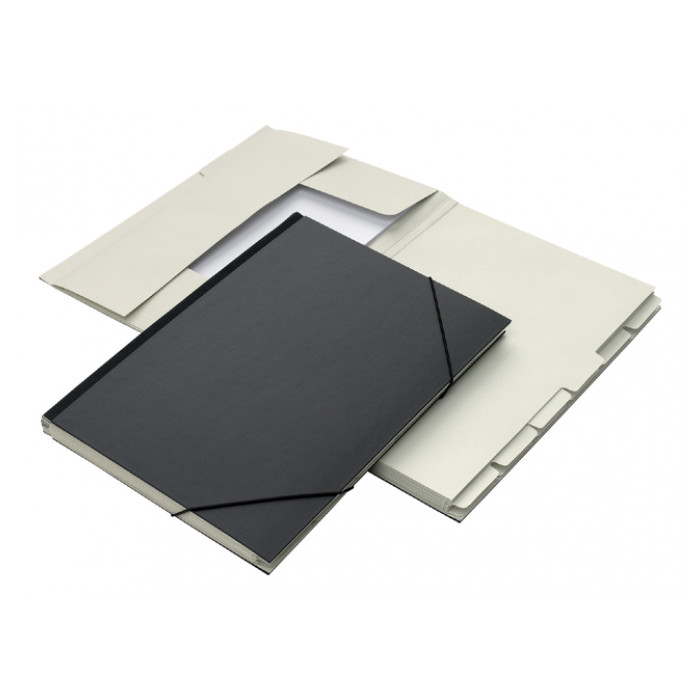 Combinatiemap Jalema folio 12 vakken 240gr zwart