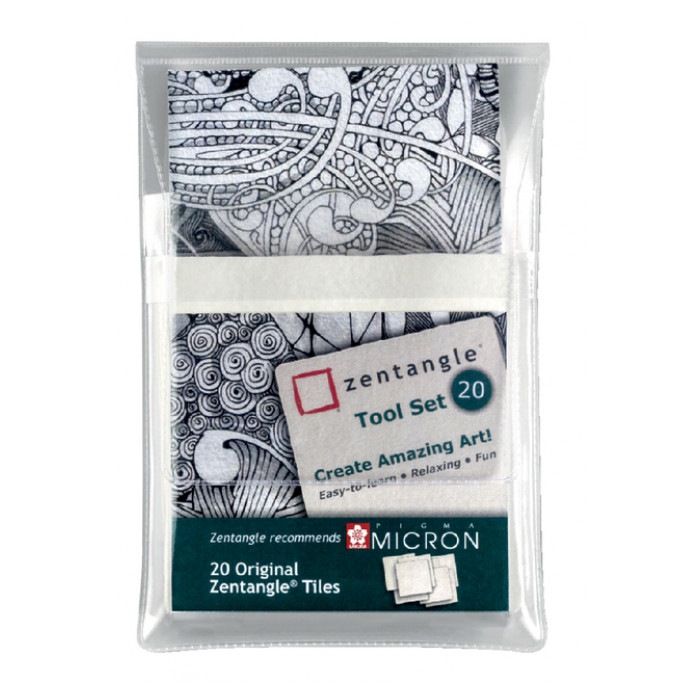 Sakura Zentangle tiles 20 delig wit