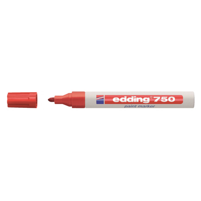 Viltstift edding 750 lakmarker rond 2-4mm rood