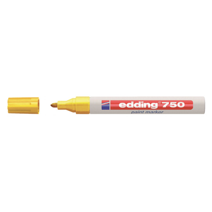 Viltstift edding 750 lakmarker rond 2-4mm geel