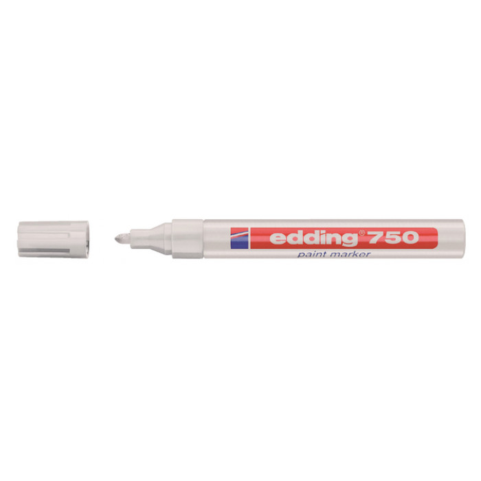 Viltstift edding 750 lakmarker rond 2-4mm wit blister à 1 stuk