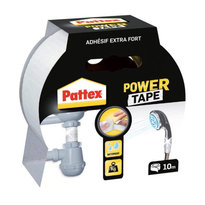 Plakband Pattex Power Tape 50mmx10m wit