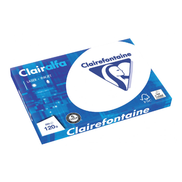 Kopieerpapier Clairefontaine Clairalfa A3 120gr wit 250vel