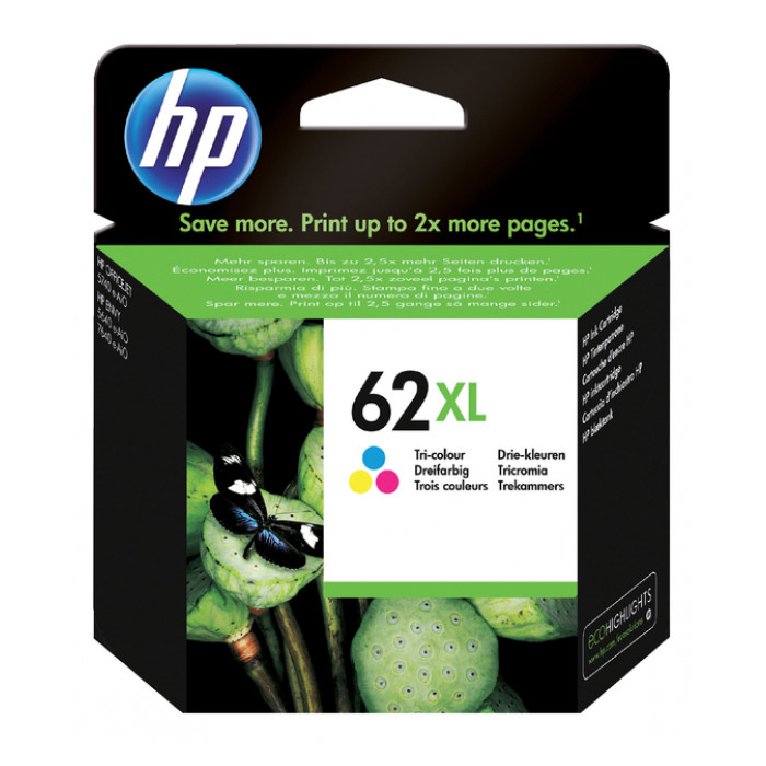 Inktcartridge HP C2P07AE 62XL kleur