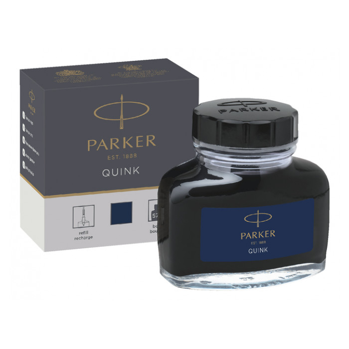 Vulpeninkt Parker Quink permanent 57ml blauw/zwart