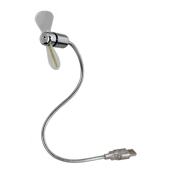 Ventilator Hama voor notebook zwanenhals USB zilvergrijs