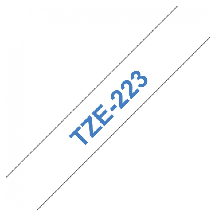 Labeltape Brother P-touch TZE-223 9mm blauw op wit