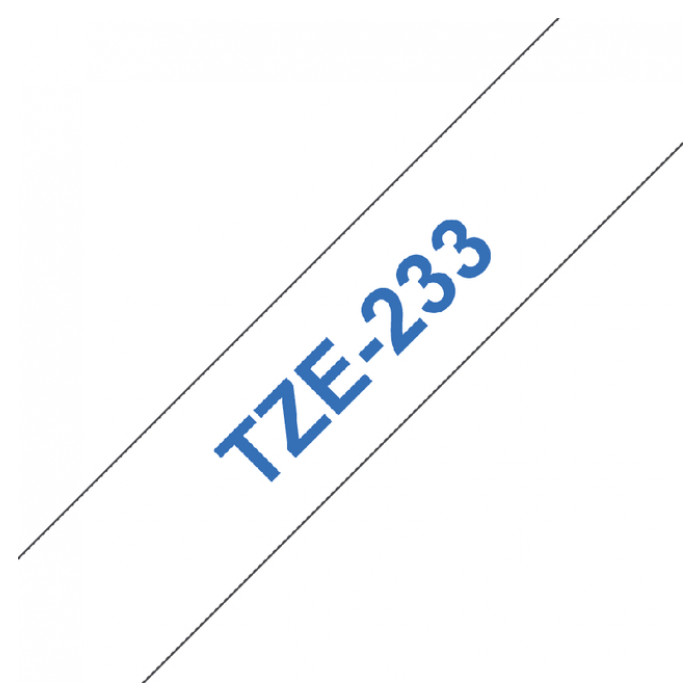 Labeltape Brother P-touch TZE-233 12mm blauw op wit