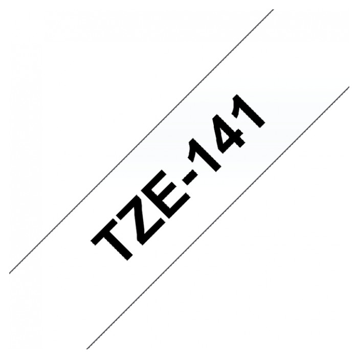 Labeltape Brother P-touch TZE-141 18mm zwart op transparant