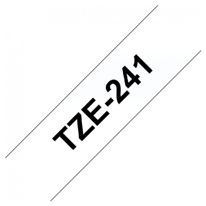 Labeltape Brother P-touch TZE-241 18mm zwart op wit