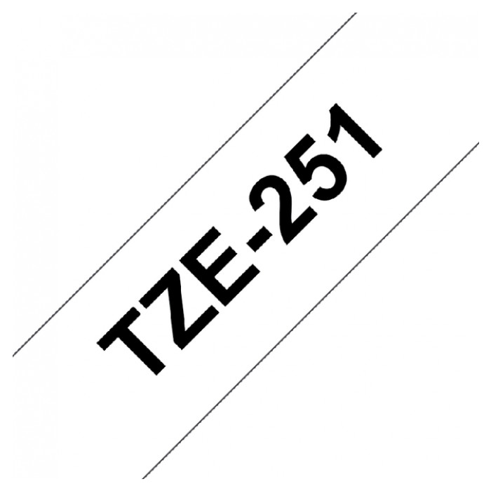 Labeltape Brother P-touch TZE-251 24mm zwart op wit