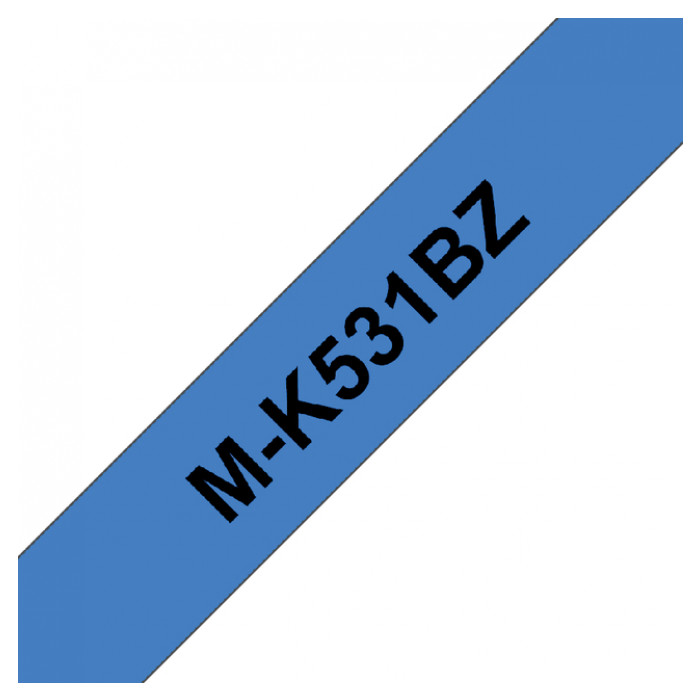 Labeltape Brother P-touch M-K531BZ 12mm zwart op blauw