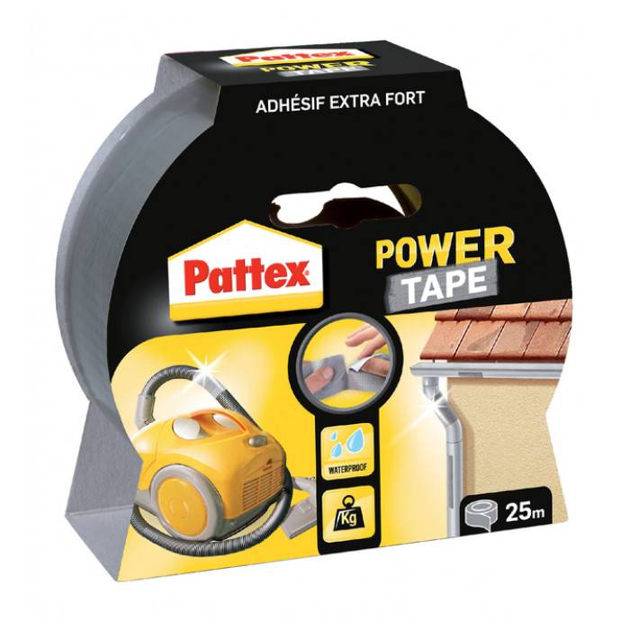 Plakband Pattex Power Tape 50mmx25m grijs