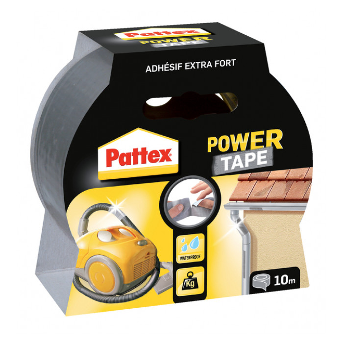 Plakband Pattex Power Tape 50mmx10m grijs