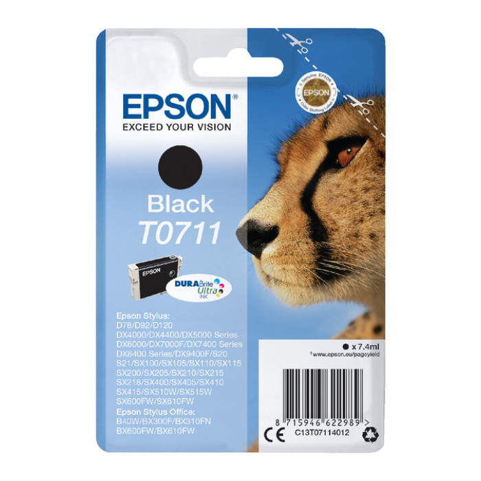 Inktcartridge Epson T0711 zwart