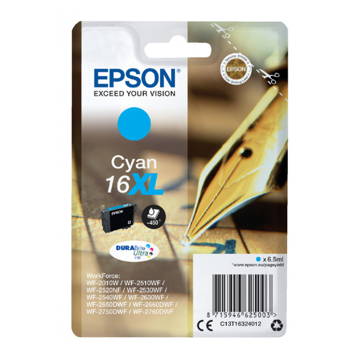 Inktcartridge Epson  16XL T1632 blauw HC