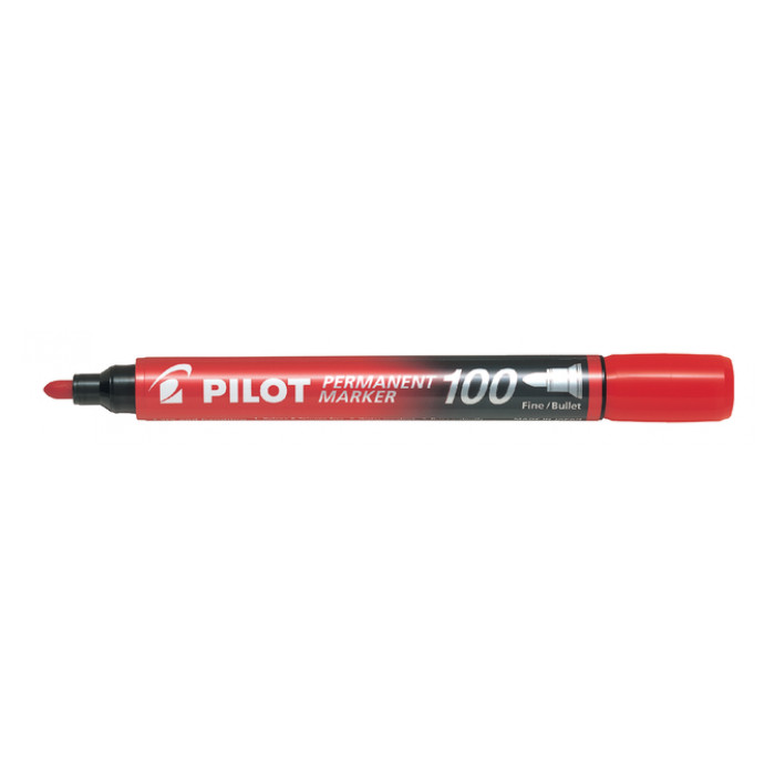 Viltstift PILOT 100 rond fijn rood